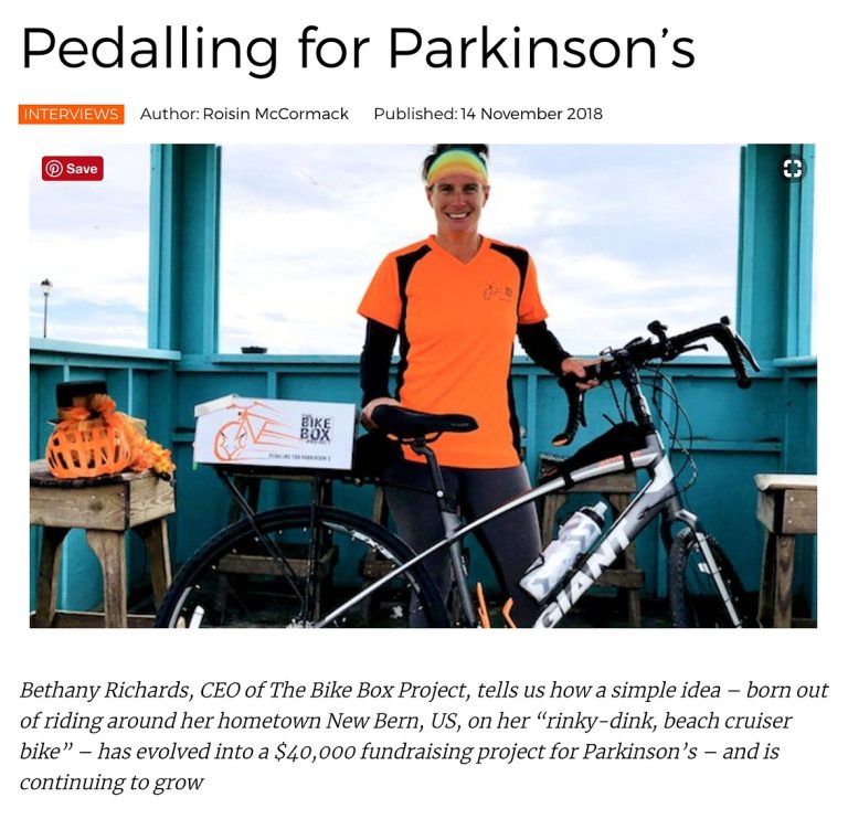 EU Parkinson’s Life Features The Bike Box Project